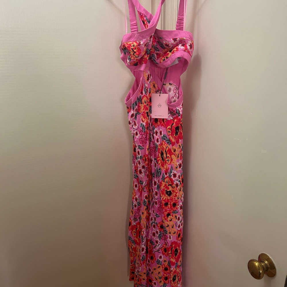 Hello Molly Pink Floral Dress Sz XL Floral All Over Print Wedding Guest Girly - Picture 6 of 6